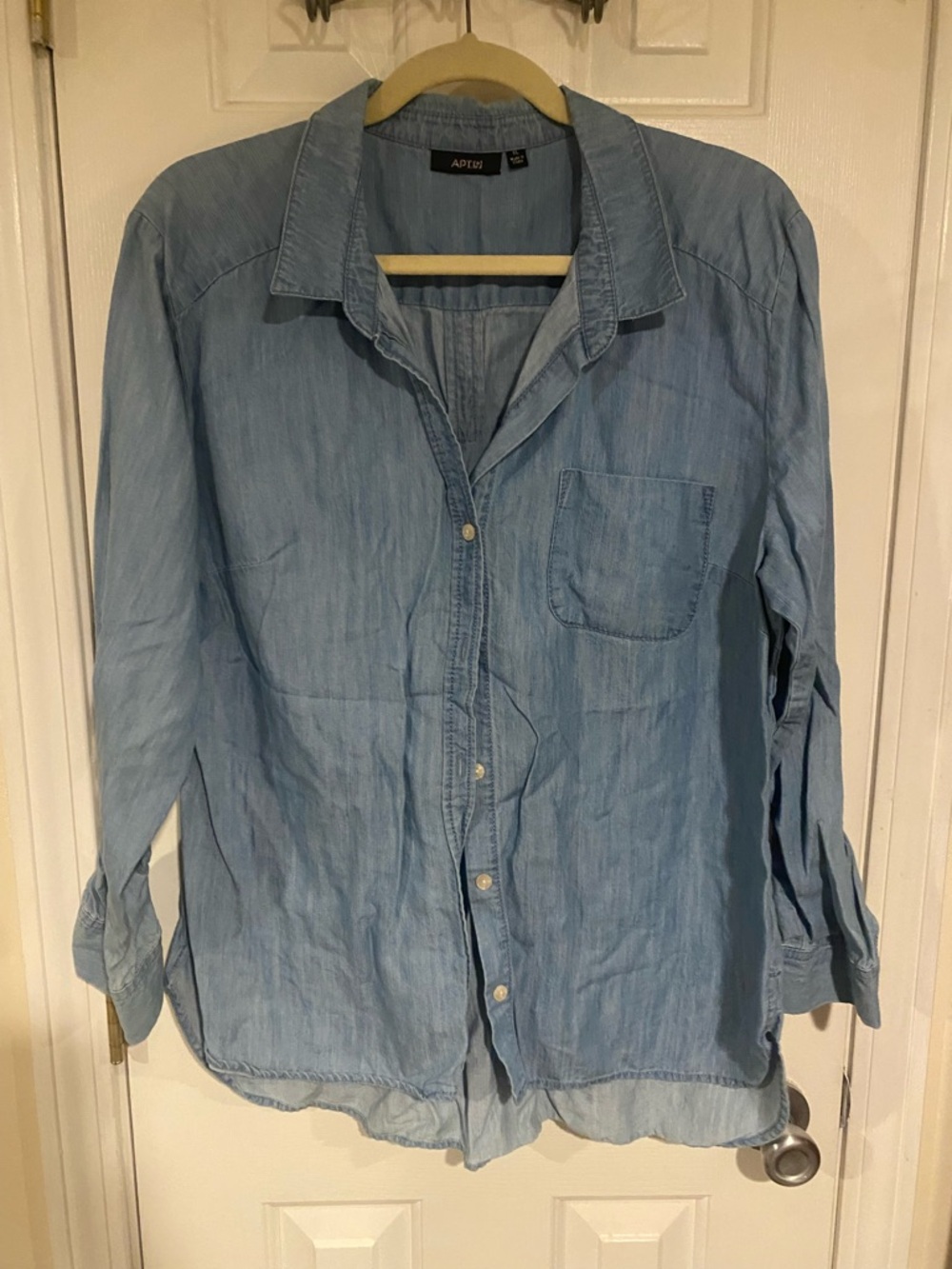 Apt. 9 Light Chambray Button Shirt - Light Blue